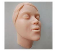 Tête de mannequin en silicone pour la formation aux injections, modèle de visage pour la formation aux injections, modèle de peau du visage humain avec os à l'intérieur