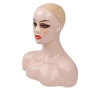 Tête de mannequin femme en polystyrène, support de présentation de perruques élastiques lisses en polystyrène chauve, demi-longueur pour pratiquer le massage, les salons et la maison