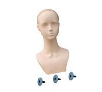 Ｚｉａｌｏｆｉ Tête de Mannequin Femme, Mannequin Perruque Présentoir, Multifonctionnel Tête de Femme Rack pour Chapeaux, Colliers, Boucles D'oreilles, Lunettes D'af