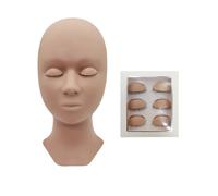 Tête de Mannequin for cils, ensemble d'entraînement for débutants, cosmétiques, fournitures d'extension, 1/2/3 ensembles pour Maquillage de Cils(Color 7)