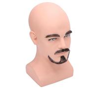 Tête de mannequin homme coiffeur avec barbe en forme de W réutilisable pour les exercices de toilettage