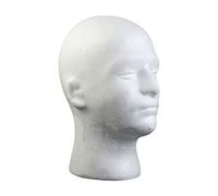 Tête de mannequin homme en mousse, modèle de tête pour perruque, cheveux et chapeau - Mannequin en mousse (homme, taille unique)