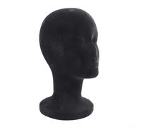 Tête de mannequin légère en mousse noire pour présentation de perruque, taille parfaite pour accessoires de vitrine