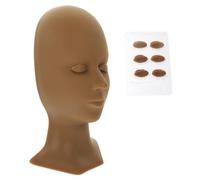 Tête de Mannequin Maquillage en Silicone Café, pour Débutants et
