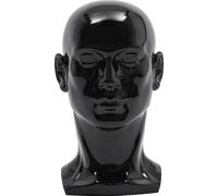 Tête de mannequin masculin, PVC durable, design léger, noir