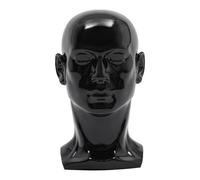 Tête de Mannequin Modèle Tête Homme pour Chapeaux Bijoux Perruque Noir
