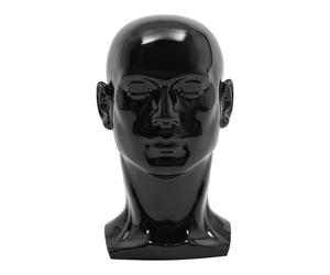 Tête de Mannequin Modèle Tête Homme pour Chapeaux Bijoux Perruque Noir