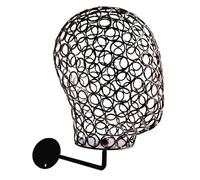 Tête de mannequin moderne en métal pour perruques, chapeaux, casquettes et autres supports amovibles