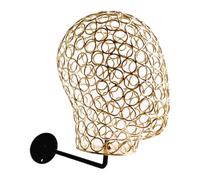 Tête de mannequin moderne en métal pour perruques, chapeaux, casquettes et autres supports amovibles
