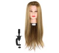 Tête de Mannequin Moelleuse de 25,6 Pouces, Facile à Coiffer, Fibre Haute Température, Grand Volume, Bouclage, Coupe, Coiffage, Idéale pour L'entraînement en beauté, le Tissage