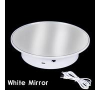 Tête De Mannequin Pour Hommes Et Support De Perruque En Métal,Trépied,Affichage De Produit Rotatif Électrique 360,Plateau Tournant Pour L'affichage De Perruque - Type White Mirror Stand