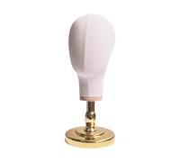 Tête de mannequin stable en toile avec support en PVC pour chapeau bijoux perruque Doré