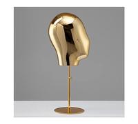 Tête de Mannequin Tête De Mannequin Femme en Fer Doré, Chapeau, Lunettes, Écharpe, Lunettes, Perruque, Affichage, Tête De Mannequin Femme, avec Support Réglable