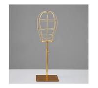 Tête de Mannequin Tête De Mannequin Femme en Fer Doré, Chapeau, Lunettes, Écharpe, Lunettes, Perruque, Affichage, Tête De Mannequin Femme, avec Support Réglable