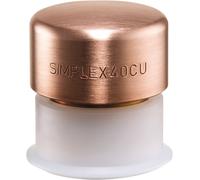 Tête de marteau Halder diamètre 40mm pour Simplex cuivre libre avec douille plastique dure - 3804040