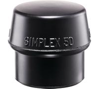 Tête de marteau SIMPLEX Ø 40mm Gum.schwarz mittelh.HALDER