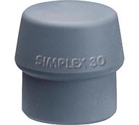 Tête de marteau SIMPLEX Ø 30mm TPE-mid gris moyen HALDER