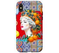 Tête de Maure Italienne Sicilienne d'été Citron Art Coque pour iPhone X/XS