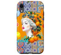Tête de Maure Italienne Sicilienne d'été Citron Art Coque pour iPhone XR