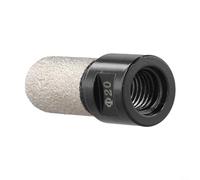 Tête de meulage brasée sous vide de 20 mm pour marbre, granit et carrelage - Filetage compatible avec meuleuses d'angle de 10,2 cm - Fraise en carbure pour ébavurage, (noir)