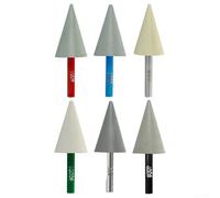 Tête de meulage conique en résine émeri avec tige de 6 mm, grain 50-1500, avec meuleuse électrique suspendue, pour sculpture sur pierre, céramique, verre, pierre précieuse (grain 200)