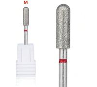 Tête de meulage diamant pour manucure russe - embouts cylindriques et ronds pour l'élimination de la peau morte, les soins des cuticules et les outils de préparation des ongles (usage professionnel en