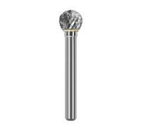 Tête De Meulage En Acier Au Tungstène, Lime Rotative En Carbure De Type D, Fraise Sphérique À Simple Et Double Fente, 6-16MM, 1 Pièce(Double slot 12MM)