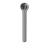 Tête De Meulage En Acier Au Tungstène, Lime Rotative En Carbure De Type D, Fraise Sphérique À Simple Et Double Fente, 6-16MM, 1 Pièce(Single slot 12MM)