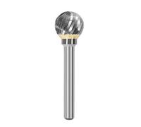 Tête De Meulage En Acier Au Tungstène, Lime Rotative En Carbure De Type D, Fraise Sphérique À Simple Et Double Fente, 6-16MM, 1 Pièce(Single slot 16MM)