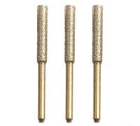 Tête de meulage en pierre, ensemble d'affûtage tronçonneuse cylindrique revêtue 3 pièces for outils rotatifs - Or, Argent, tailles 4,0 mm,8, 5, (Or, mm)