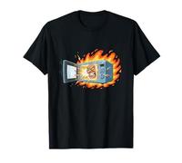 Tête de Micro-Ondes en colère flamboyante T-Shirt