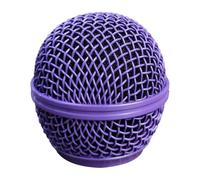 Tête de microphone de rechange en maille d'acier avec mousse intérieure, convient pour SM58 (violet, 1 pièce)
