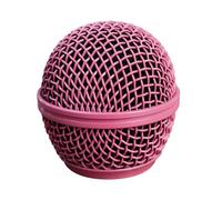 Tête de microphone de rechange pour grille de micro en maille d'acier avec mousse intérieure(rose, 1 pièce)