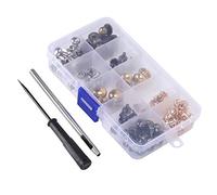 Tête de moine en laiton plaqué, clou de mamelon en boîte, sac d'artisanat cuir bricolage, accessoires à vis KQ403 pour l'artisanat en toile de cuir