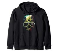 Tête de mort avec palmiers, crâne Sugar Skull, plage, S-XXXL Sweat à Capuche