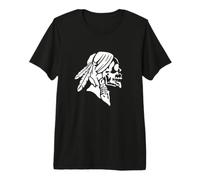 Tête de Mort avec Plumes Gothique Tatouage Art Alternatif esthétique T-Shirt Haut de Gamme