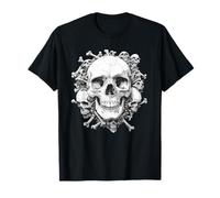 Tête de Mort Badass, Hard Rock, Crâne Blanc, Cadeau Festival T-Shirt