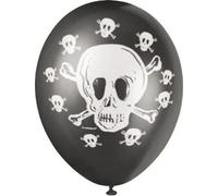 Tête de mort - Ballons "Pirates" 5er-Pack SG30357 (Taille unique) (Noir/Blanc)