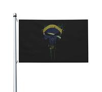 Tête De Mort Brésil Drapeaux Décoratif Drapeau Décoratif Double Face Bannière De Cour Amusant Pour Ferme Extérieure Pelouse 3X5 Ft