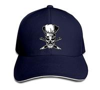 Tête de Mort Chef Cuisine Casquette de Baseball Réglable Papa Chapeau Vintage Unisexe Sandwich Denim Hip Hop Camionneur Soleil
