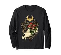 Tête de Mort de cerf - Os - Champignons - Culture vautour Occulte Manche Longue