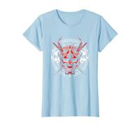 Tête de mort de guerrier japonais Samouraï Kendo Katana Ninja Shinobi Mempo T-Shirt