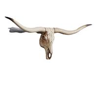 Tête de mort de taureau, décoration murale, sculpture suspendue, plaque, figurine en résine de bœuf de bison(A)