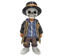 Tête de Mort - Décoration de Bureau - Figurine de en résine - Statue Gothique Moderne - Figurine de Collection pour la Maison, Halloween, Anniversaire, Noël, Club