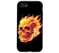Tête de mort en feu, flamme, Rock, moderne et design ! Coque pour iPhone SE (2020) / 7 / 8