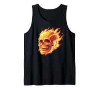 Tête de mort en feu, flamme, Rock, moderne et design ! Débardeur
