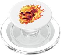 Tête de Mort en feu, Flamme, Rock, Moderne et Design ! PopSockets PopGrip pour MagSafe