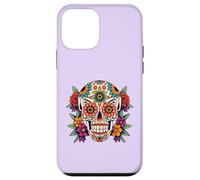 Tête de Mort Florale en Sucre Jour des Morts Dia de Los Muertos Femme Fille Coque pour iPhone 12 Mini