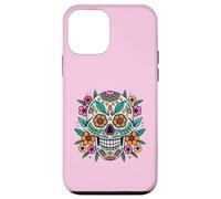 Tête de Mort Florale en Sucre Jour des Morts Dia de Los Muertos Femme Fille Coque pour iPhone 12 Mini