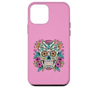 Tête de Mort Florale en Sucre Jour des Morts Dia de Los Muertos Femme Fille Coque pour iPhone 12 Mini